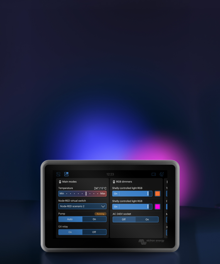 Venus OS bryterpanel